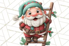 Santa’s Day Off Clipart PNG, Funny Christmas Illustrations Product Image 5