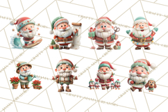 Santa’s Day Off Clipart PNG, Funny Christmas Illustrations Product Image 2