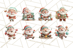 Santa’s Day Off Clipart PNG, Funny Christmas Illustrations Product Image 3