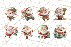 Santa’s Day Off Clipart PNG, Funny Christmas Illustrations Product Image 4