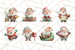 Santa’s Day Off Clipart PNG, Funny Christmas Illustrations Product Image 5