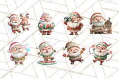 Santa’s Day Off Clipart PNG, Funny Christmas Illustrations Product Image 6