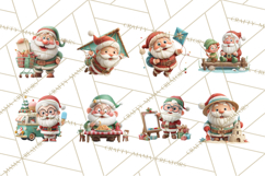 Santa’s Day Off Clipart PNG, Funny Christmas Illustrations Product Image 7