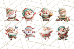 Santa’s Day Off Clipart PNG, Funny Christmas Illustrations Product Image 8
