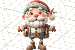 Santa’s Day Off Clipart PNG, Funny Christmas Illustrations Product Image 3