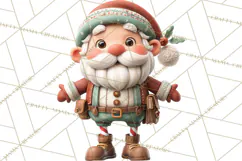 Santa’s Day Off Clipart PNG, Funny Christmas Illustrations Product Image 3