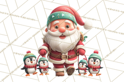 Santa’s Day Off Clipart PNG, Funny Christmas Illustrations Product Image 4
