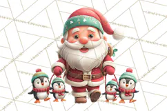 Santa’s Day Off Clipart PNG, Funny Christmas Illustrations Product Image 4