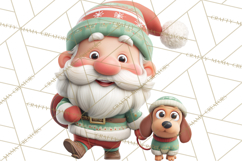 Santa’s Day Off Clipart PNG, Funny Christmas Illustrations Product Image 5