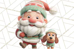 Santa’s Day Off Clipart PNG, Funny Christmas Illustrations Product Image 5