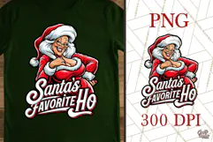 Santa's Favorite Ho Funny Mrs Claus Christmas PNG Product Image 1