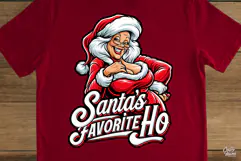 Santa's Favorite Ho Funny Mrs Claus Christmas PNG Product Image 5
