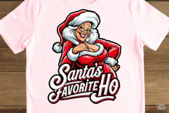 Santa's Favorite Ho Funny Mrs Claus Christmas PNG Product Image 2