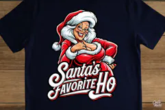 Santa's Favorite Ho Funny Mrs Claus Christmas PNG Product Image 3