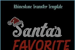 Christmas Holiday Rhinestone SVG Template - Santas Favorite Product Image 2