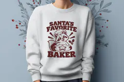 Santa’s Favorite Baker SVG PNG, Christmas Raccoon Baking Product Image 3
