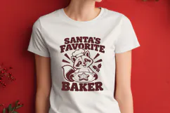 Santa’s Favorite Baker SVG PNG, Christmas Raccoon Baking Product Image 2