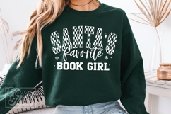 Santas Favorite Book Girl SVG PNG - Christmas Book Lover Product Image 2