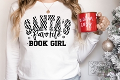 Santas Favorite Book Girl SVG PNG - Christmas Book Lover Product Image 3