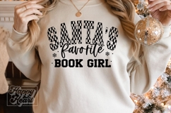 Santas Favorite Book Girl SVG PNG - Christmas Book Lover Product Image 5