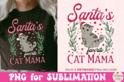 Santa's Favorite Cat Mama Png, Coquette Png Product Image 2