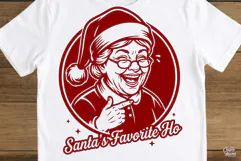 Santas Favorite Ho Mrs Claus Christmas SVG PNG Product Image 3