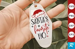 Santa's Favorite Ho SVG , Christmas Motel Keychain SVG Product Image 1