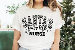 Santas Favorite Nurse SVG - Christmas Merry Nurse Claus Product Image 1