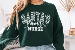 Santas Favorite Nurse SVG - Christmas Merry Nurse Claus Product Image 2