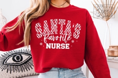 Santas Favorite Nurse SVG - Christmas Merry Nurse Claus Product Image 3
