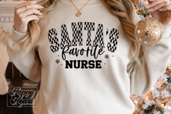 Santas Favorite Nurse SVG - Christmas Merry Nurse Claus Product Image 5