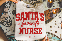 Santa&#039;s Favorite Nurse PNG, Nurse Christmas PNG, Holiday PNG Product Image 4