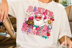 Santas Favorite PNG, Retro Pink Christmas Santa Claus Product Image 2