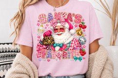 Santas Favorite PNG, Retro Pink Christmas Santa Claus Product Image 3