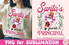 Santa's Favorite Principal Png, Merry Christmas Product Image 1