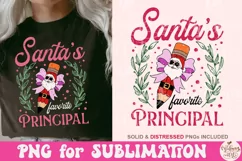 Santa's Favorite Principal Png, Merry Christmas Product Image 4