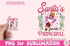 Santa's Favorite Principal Png, Merry Christmas Product Image 3