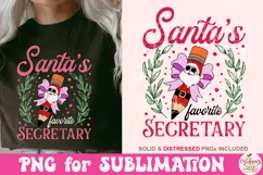 Santa's Favorite Secretary Png, Merry Christmas Product Image 2