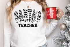 Santas Favorite Teacher SVG PNG - Merry Teacher Claus Product Image 5