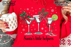 Santa’s Helper Martini PNG Funny Christmas Cocktail Art 