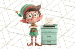 Christmas Elf Clipart, Funny Elf Clip Art, Santa Helpers PNG Product Image 2
