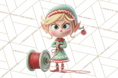 Christmas Elf Clipart, Funny Elf Clip Art, Santa Helpers PNG Product Image 3