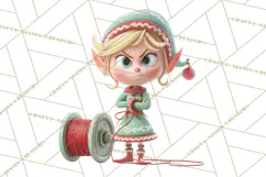Christmas Elf Clipart, Funny Elf Clip Art, Santa Helpers PNG Product Image 3