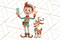 Christmas Elf Clipart, Funny Elf Clip Art, Santa Helpers PNG Product Image 5
