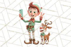 Christmas Elf Clipart, Funny Elf Clip Art, Santa Helpers PNG Product Image 5