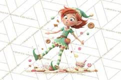 Christmas Elf Clipart, Funny Elf Clip Art, Santa Helpers PNG Product Image 3