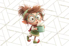 Christmas Elf Clipart, Funny Elf Clip Art, Santa Helpers PNG Product Image 4