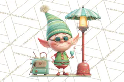 Christmas Elf Clipart, Funny Elf Clip Art, Santa Helpers PNG Product Image 5