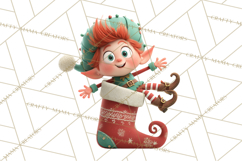 Christmas Elf Clipart, Funny Elf Clip Art, Santa Helpers PNG Product Image 2