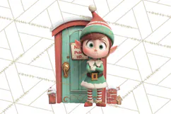 Christmas Elf Clipart, Funny Elf Clip Art, Santa Helpers PNG Product Image 3